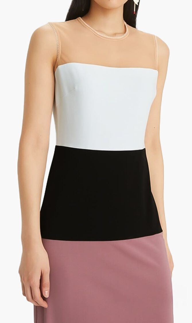 COLORBLOCK JERSEY DRESS