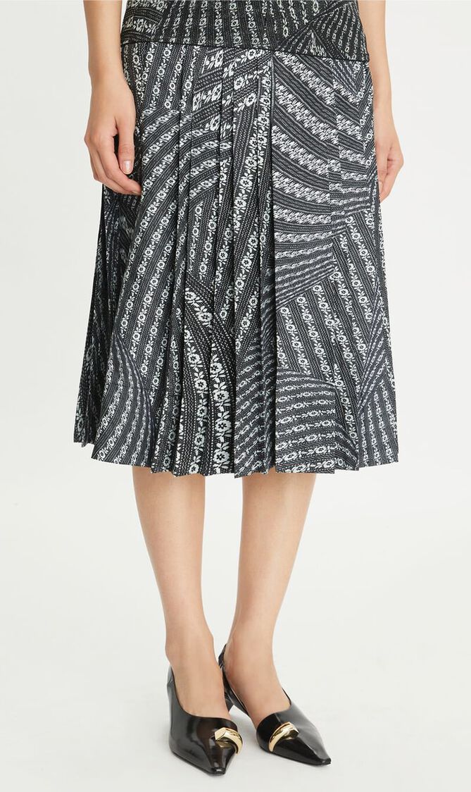 Pleated Silk Skirt