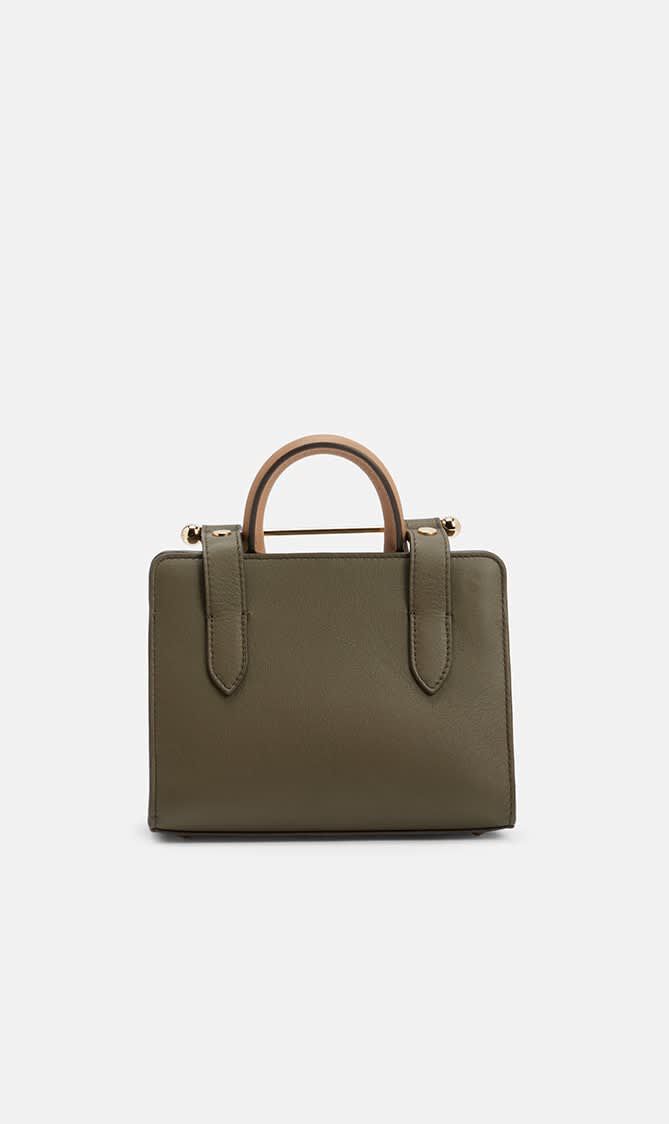 NANO TOTE TRI LEATHER KHAKI/CARAMEL/DIAMOND