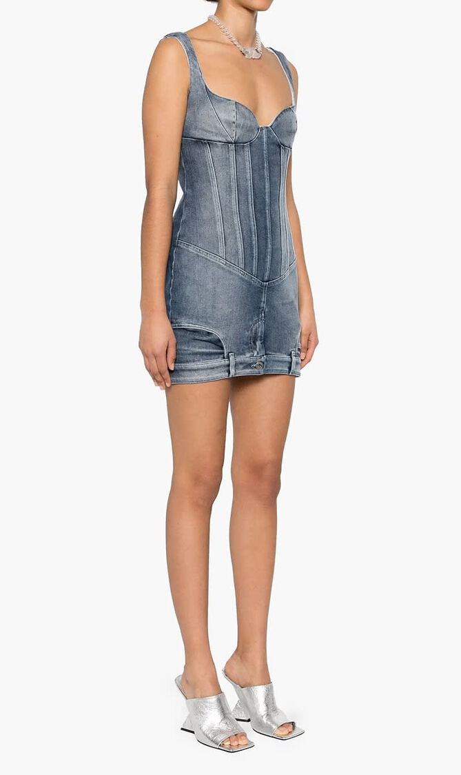 UPSIDE DOWN BUSTIER DRESS EXTREME WASH B