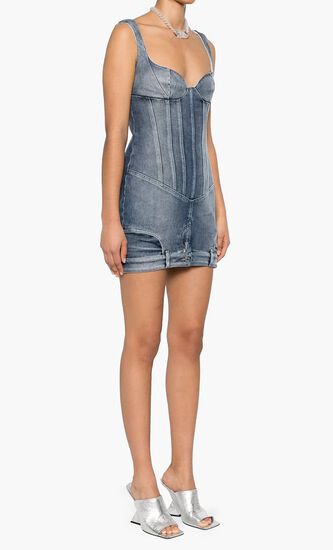 UPSIDE DOWN BUSTIER DRESS EXTREME WASH B