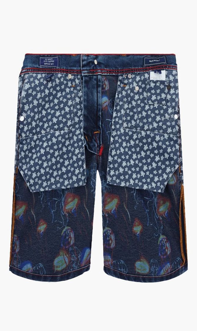 5-Pockets Denim Bermuda Neo Medusa