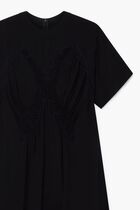 Lace-Detail Silk Dress