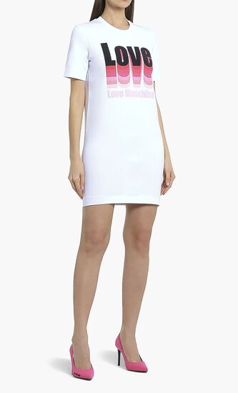 Love Logo Print Dresss