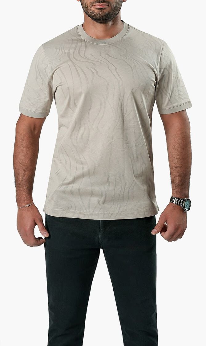 ANGELO KAHELERCERIZED TSHIRT BEIGE VM 7014