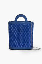 Blue Rhinestone Tropicalia Nano Bucket Bag