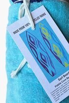 TEX CW1 BEACH TOWEL BLUE COTTON + RECYCLED PET