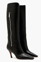 MONA BOOT NAPPA BLACK 80 MM BENDED HEEL