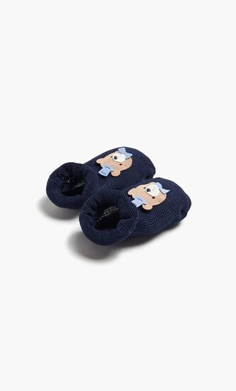 Bowtie Bear Cotton Booties