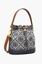 T MONOGRAM JACQUARD BUCKET BAG
