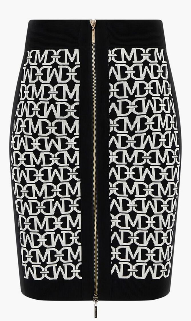 Allover Jacquard Pencil Skirt