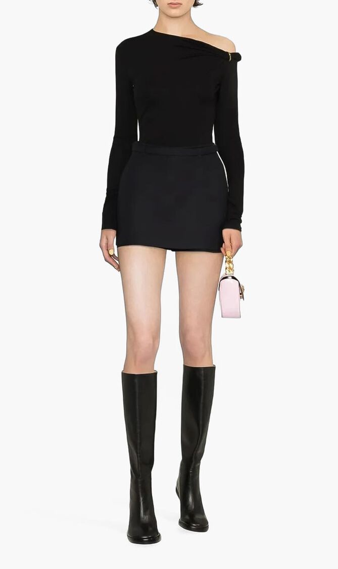 Long Sleeves and Bare Shoulders Bodysuit