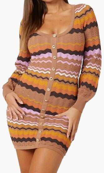Virginia Chevron Dress Swtr