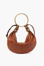 Bracelet Hobo Bag in Grained Leather