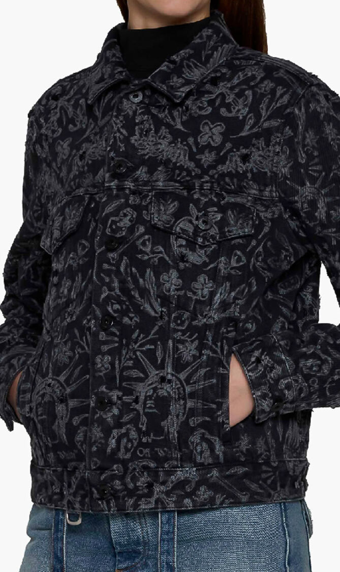 TATTOO REGULAR JKT VINTAGE BLACK WHITE