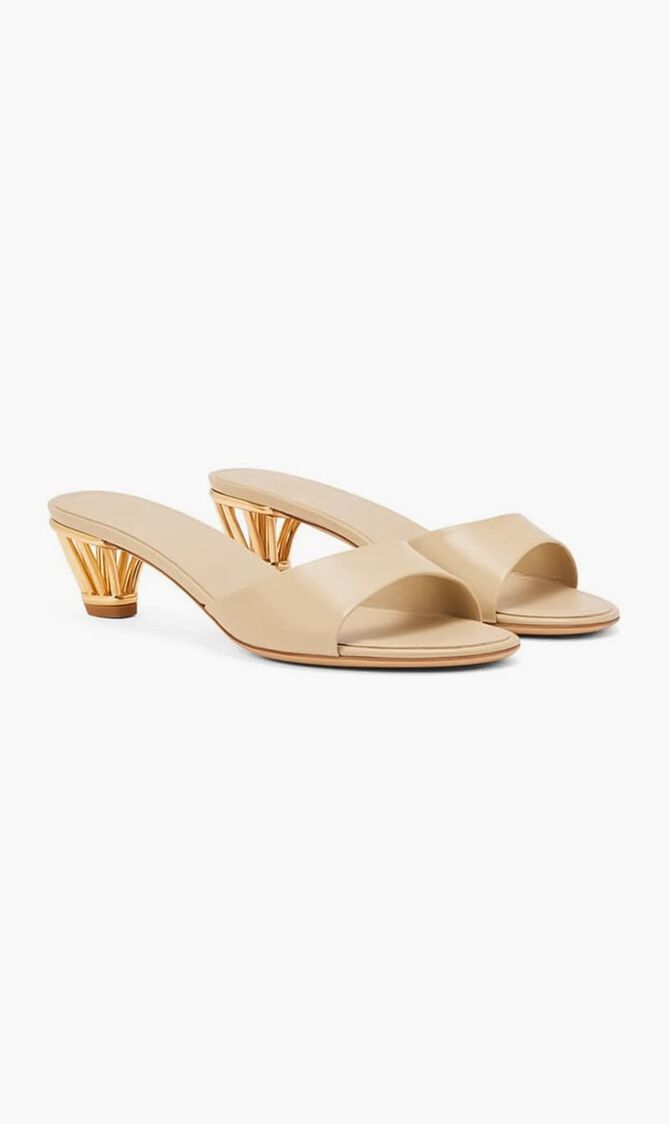 Slip On Cage Heel Sandals