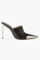 SILVER ALLENFRAME POINTEDMULE BLACK SILV