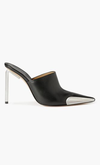 SILVER ALLENFRAME POINTEDMULE BLACK SILV