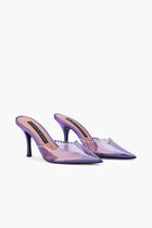 Pvc Sabot Medium Heel+Crystal