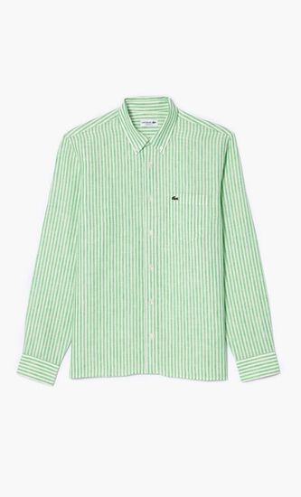 Regular Fit Striped Linen Shirt