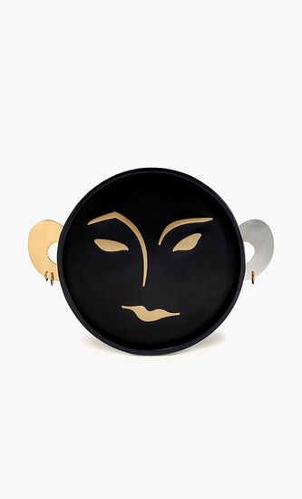 Kelly Behun Henri Serving Tray Round Medium Black