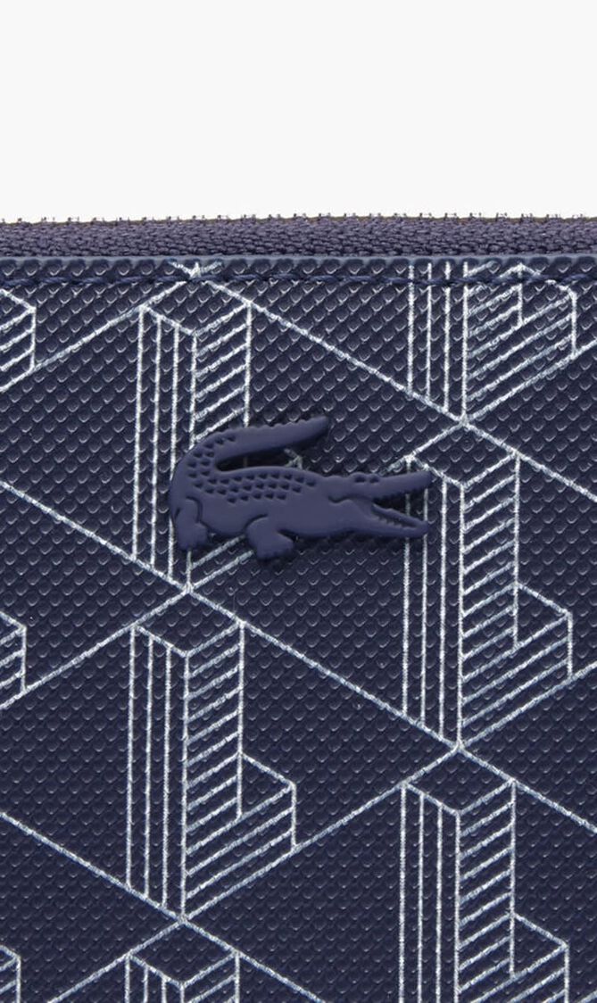 Women'S Lacoste Monogram Print Zip Wallet