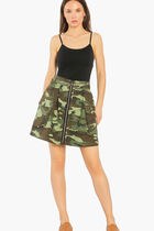 Camouflage Cotton Skirt