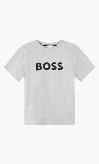 Printed Logo Grey T-Shirt