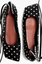 ANE CRYSTAL LACE UP FLAT NAPPA