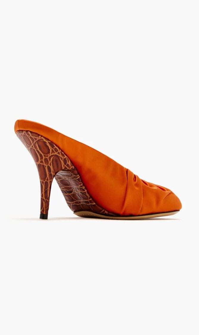Heeled Satin Mules