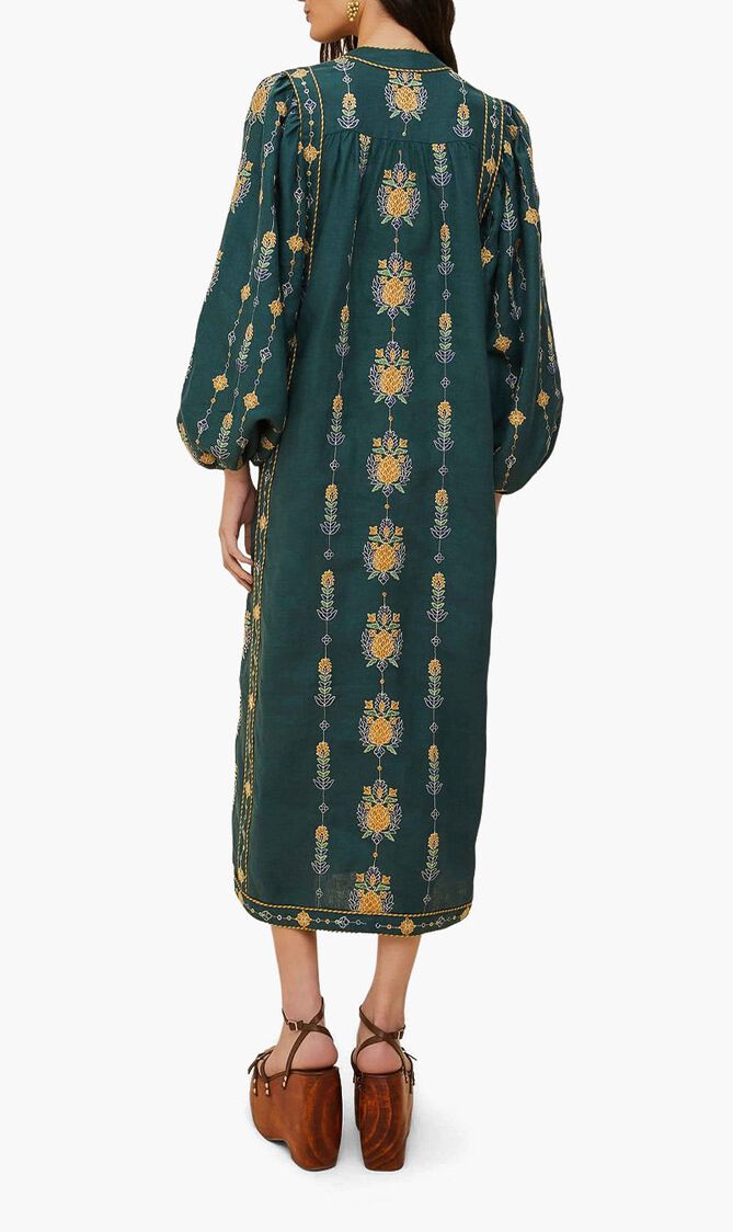 Embroidered Tunic Maxi Dress