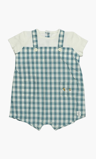 Checked Poplin Playsuit