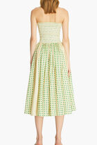 Printed Silk Strapless Dress Printed Silk Strapless Dress