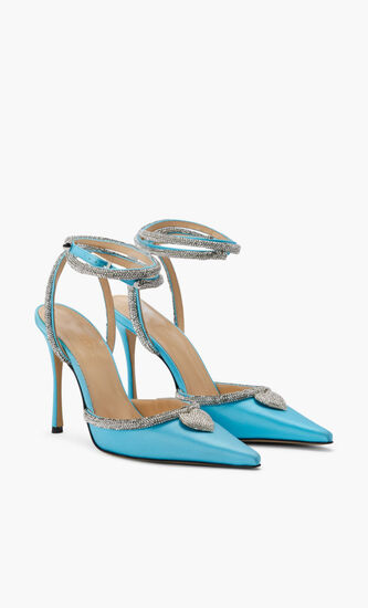 CRYSTAL HEART HIGH HEELS 110MM