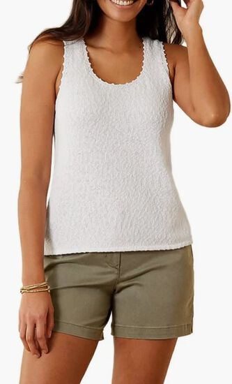 Water's Edge Scoop-Neck Sleeveless Sweater