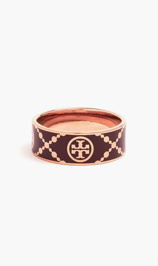 T Monogram Enamel Ring