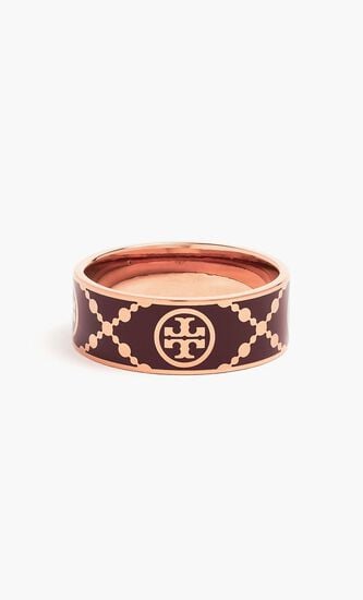 T Monogram Enamel Ring