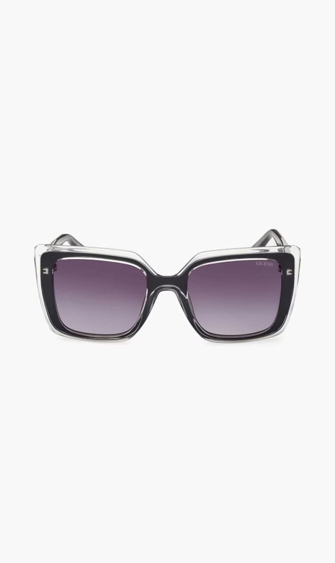 INJECTED SUN GLASSES - SQUARE - BLACKOTHER GRADIENT SMOKE