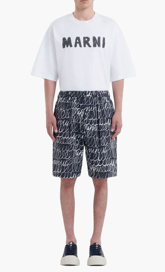 Scribble Motif Shorts