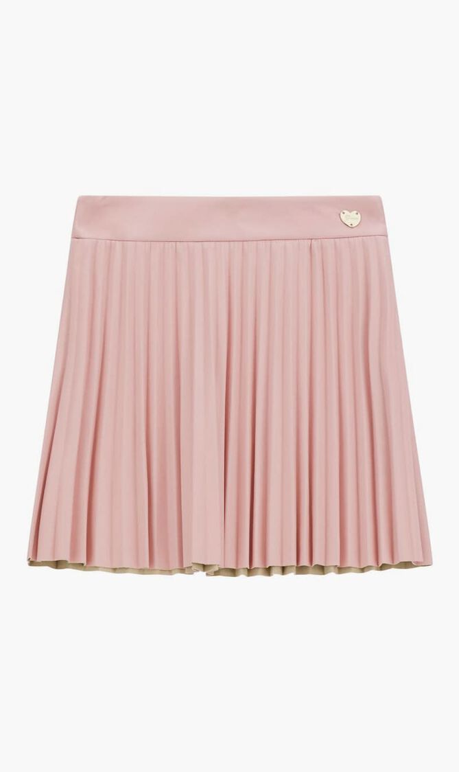 Leather Pleated Mini Skirt