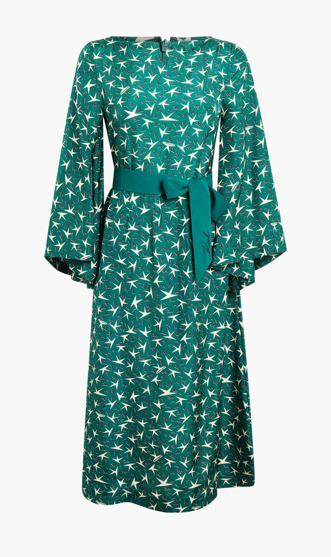 PRINTED SILK DRESS