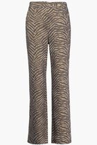 Wide Leg Zebra Print Trousers
