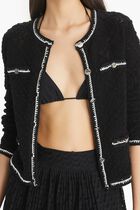 KENDRA LOGO LACE CARDIGAN