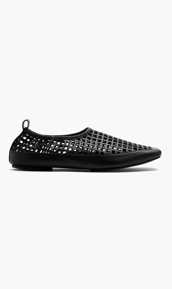 PERFORATED SQUARE TOE FLAT