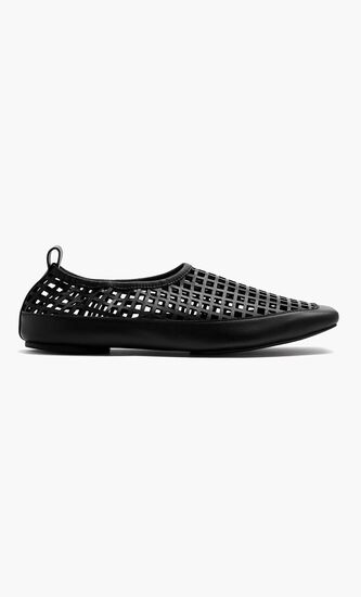 PERFORATED SQUARE TOE FLAT