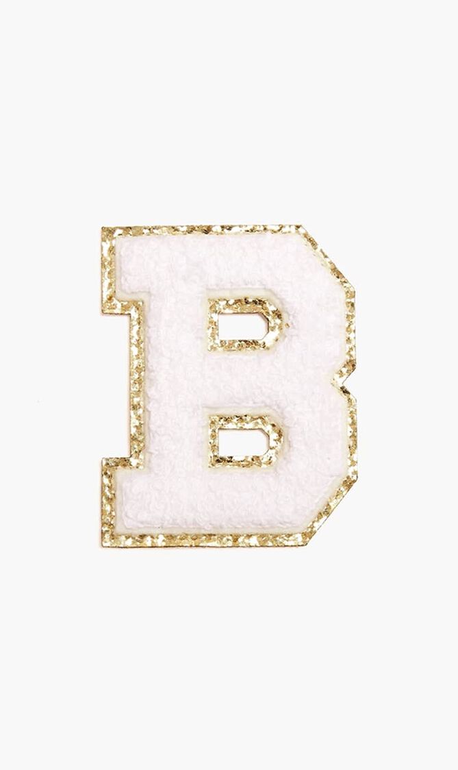 Chenille Sparkle Letter 'B' patch
