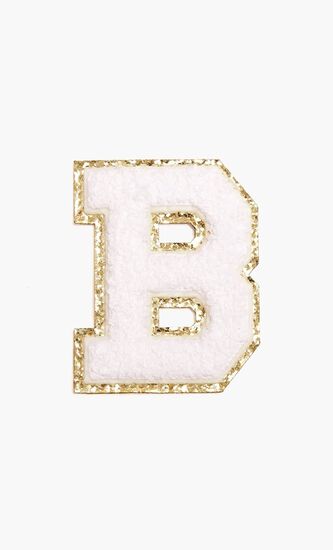 Chenille Sparkle Letter 'B' patch