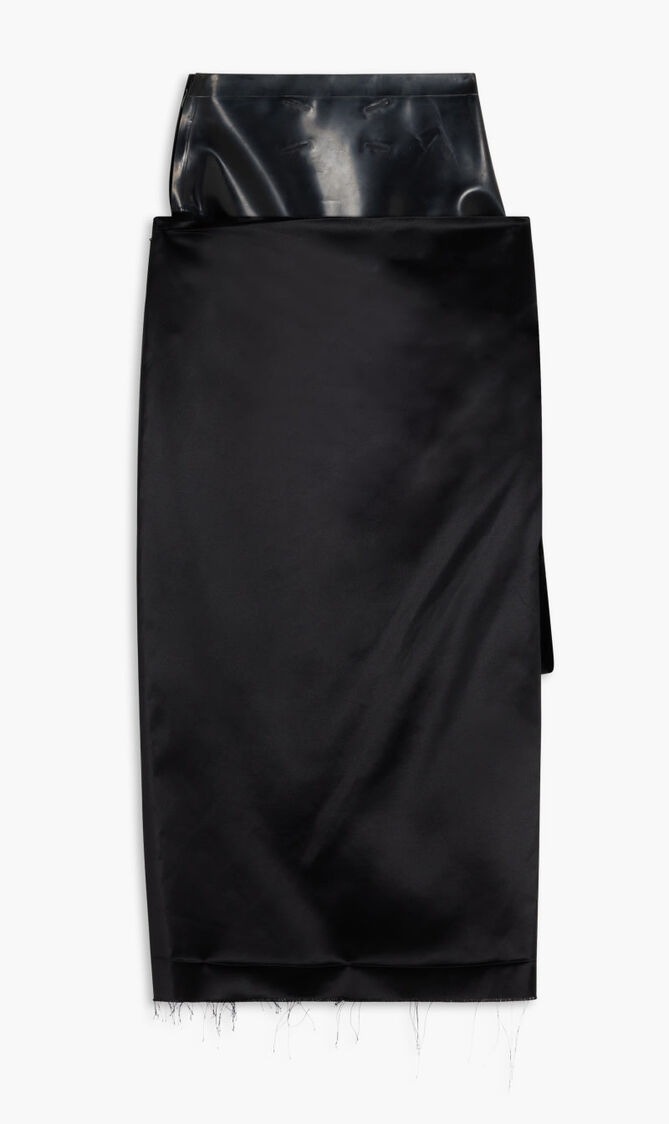 BLACK MIDI SKIRT