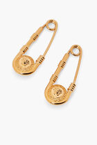 EARRINGS SAFETY PIN DROP