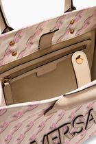 SMALL TOTE FABRIC+CALF LEATHER